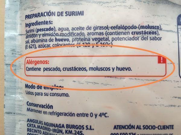 como identificar alergias en productos