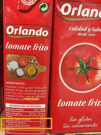 azucar en el tomate frito