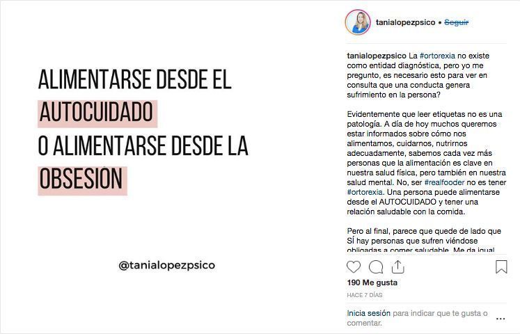 alimentación y autocuidado